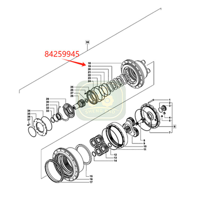 Makine için gezegen merkezi yedek 28T 84259945 fren diski