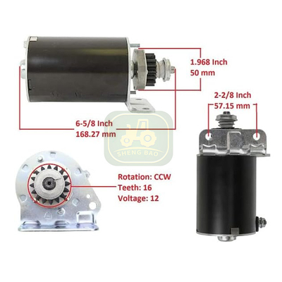 12V 16Teeth CCW AM122337 AM37352  için motor