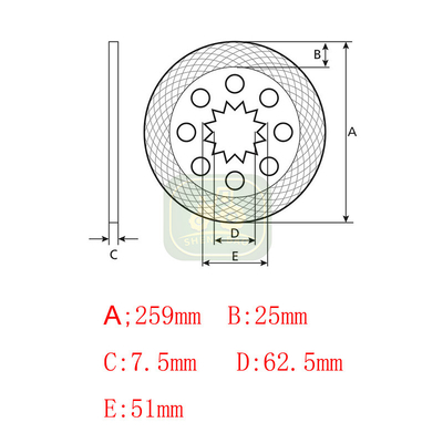 Traktor için diferansiyel sistem 15T 114622C2 fren diski
