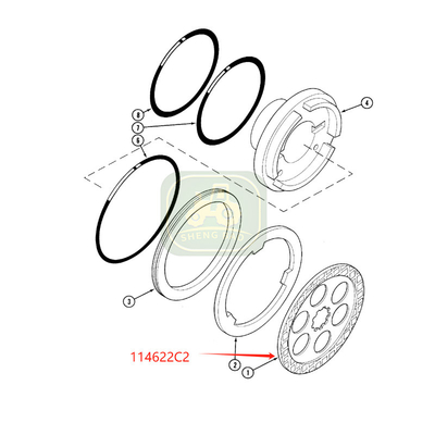 Traktor için diferansiyel sistem 15T 114622C2 fren diski