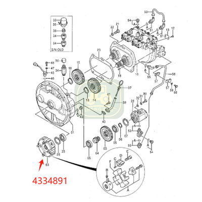 Ana hidrolik pompa parçaları 4334891 4654760 JD Excavator için bağlantı