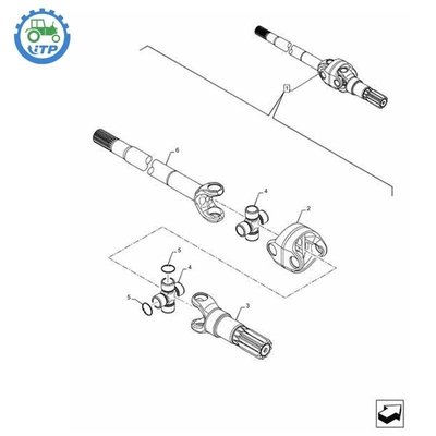 580N 580SN 580SN  Yükleyici Parçaları Kısa Mil 12t 84316951