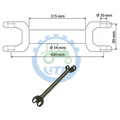 Kasa Parçaları MX135 Yarım Mil 340440A1
